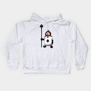 Spade Card Soldier From Wonderland Story Kids Hoodie